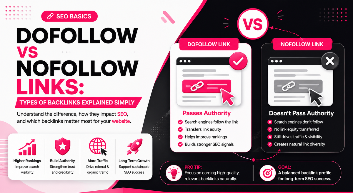 Dofollow vs Nofollow Links: Types of Backlinks Explained Simply